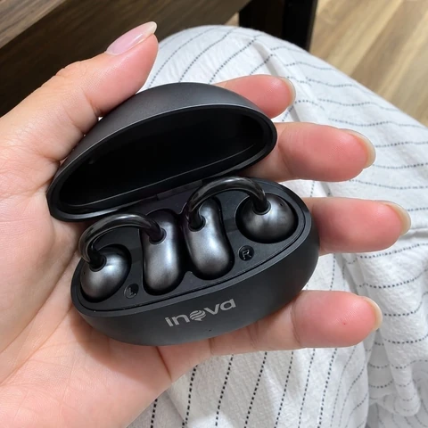 Fone de Ouvido Inova FON-13025E Tipo Clip Orelha Preto, Bluetooth, IPX6, para Esporte