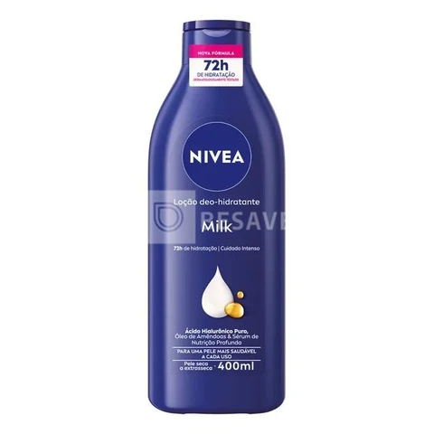 Nivea Loção deo-hidratante Milk 400ml Hidratação Profunda 72h