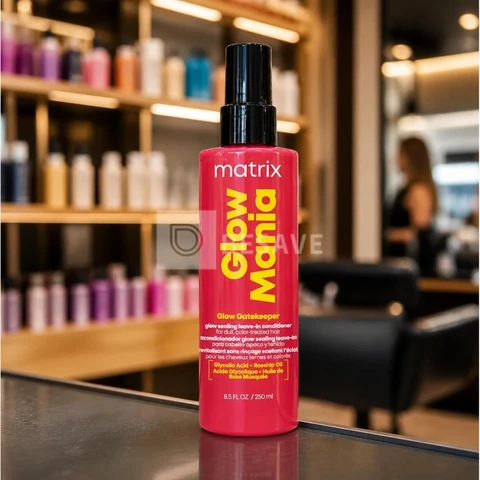 Matrix Glow Mania Leave-in Condicionante em Spray, Para Cabelos Coloridos, com Ácido Glicólico e Óleo de Rosa Mosqueta, Proteção Térmica, Brilho e Hidratação, 250ml