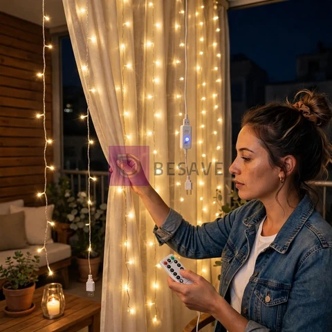300 Leds 3x3 M Usb Luz De Cortina Decoraçãoluzes Natal