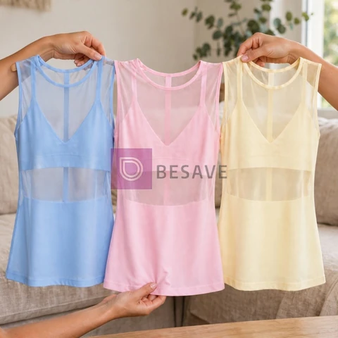 Regata Feminina Moda Academia Transparente Fitness Tule Luxo Casual REGATÃO CROSSFIT CORRIDA