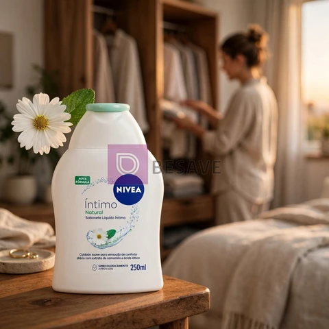 NIVEA Sabonete Líquido Íntimo 250ml – Limpeza Suave, pH Neutro, Óleo de Jojoba, Cuidado Delicado para uso diário