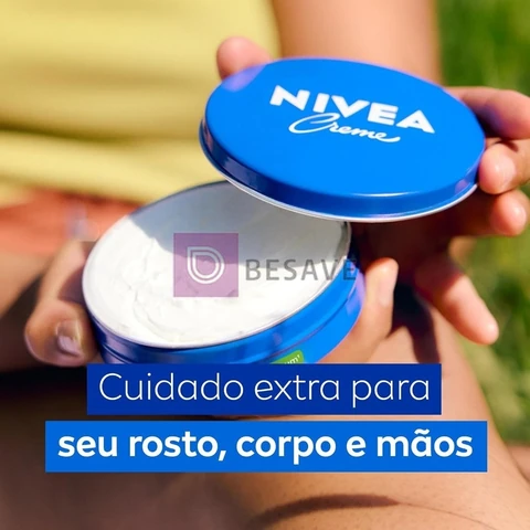NIVEA Creme Hidratante Lata 56g, Hidratação Profunda 24h, Corporal, Uso Diário, Multibenefícios, Todas as Peles