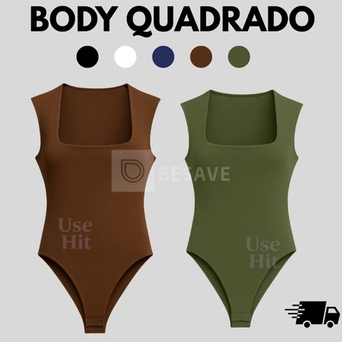 Body Quadrado Suplex Feminino Bori Alça Grossa Estilo Blogueira Collant Tendencia