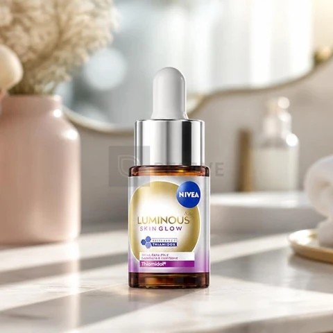 NIVEA LUMINOUS630® Skin Glow Sérum 15ml, Pele Uniforme, Glow Instantâneo, Reduz Manchas e Poros, Hidrata, Cuidado Facial Diário