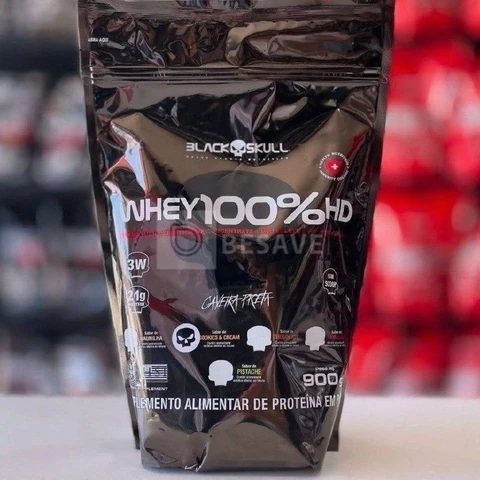 Proteína Black Skull Whey 100% HD em pó sabor Baunilha x 900g