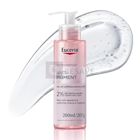 EUCERIN Gel de Limpeza Facial e Corporal 200ml, Anti-Pigment, Esfoliação Suave, Esfoliante, Pele Uniforme