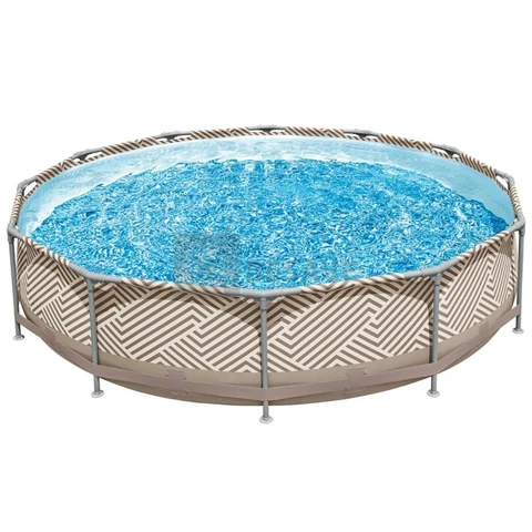 Piscina Circular 7200 Litros Estrutural 3,66m Bege Mor