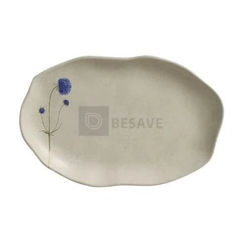 Porto Brasil Conjunto com 4 Travessas Oval Rasa Média Bio Campestre 30x20cm