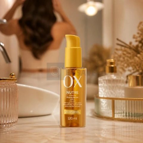Óleo Capilar Nutritivo 3 em 1 Nutre Ox para Nutrição, Controle de Frizz e Selamento 120ml