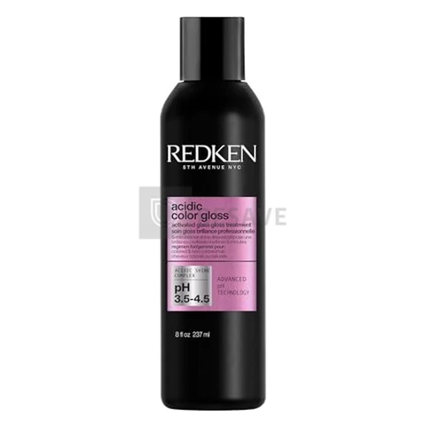 Redken Tratamento de brilho de vidro brilhante de cor ácida para cabelos tingidos - Tratamento de enxágue com brilho, brilho intenso e condicionamento