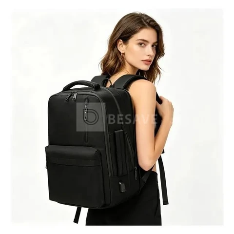 Mochila para Notebook Feminina Expansível de 25L a 40L, com USB e Impermeável