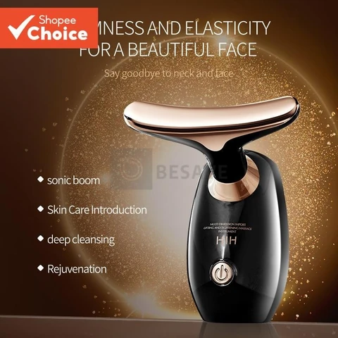 Massageador Facial E Pescoço Com Bateria AAA-Dispositivo Portátil De Aperto Levantamento, Ferramenta De Beleza