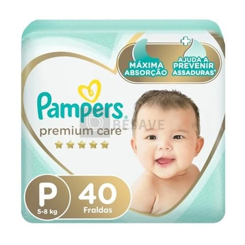Fralda Pampers Premium Care Tamanho P 40 Unidades