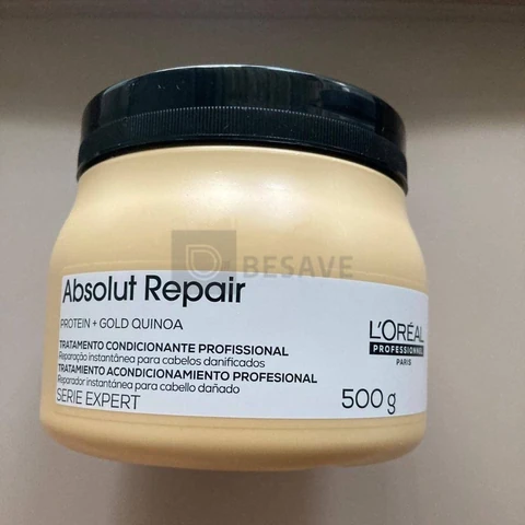 L'Oréal Professionnel Máscara Capilar Absolut Repair, Tratamento Capilar Proteico Para Nutrição Profunda, Hidrata, Repara Danos e Acrescenta Brilho, Para Cabelos Secos e Danificados