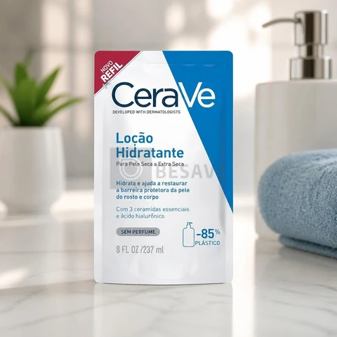 CeraVe, Loção Hidratante Corporal, com textura Fluida e Ácido Hialurônico
