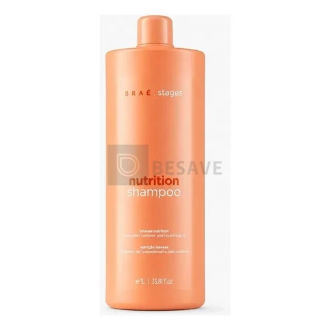 Braé Stages Nutrition Shampoo 1000ml Nutrição Profunda