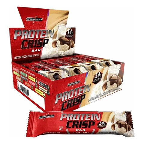 Barra Protein Crisp Bar Caixa C/ 12 Integralmedica