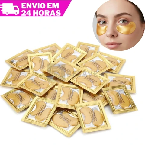 Kit Máscaras Colágeno Trata Olheiras Adesivo Antirrugas Gel Pads Skin Care Tratamento Olhos