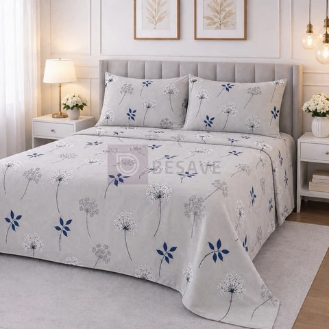 JOGO DE CAMA Queen 500 Fios Percal Toque Algodão + 2 Fronhas 50x70 | Cobre Leito Luxo Sem Elástico