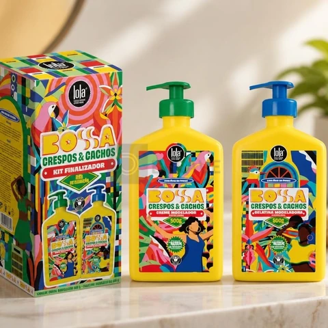 Kit Bossa Cabelos Crespos e Cacheados (Modelador Creme + Gelatina Modeladora) - Lola From Rio