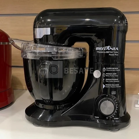 Batedeira Planetária Turbo Power Plus Bbp760p Britânia Cor Preto Frequência 60