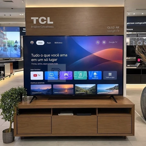 Smart Tv Tcl 65 Polegadas Qled 4k P7l Wifi Bluetooth Google Tv Hdr10+ 120 Hz Vrr Aipq 65p7l