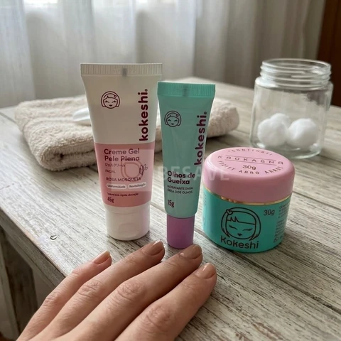 Kit Kokeshi Pele De Porcelana + Olhos De Gueixa + Pele Plena