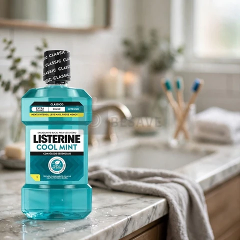 Enxaguante Bucal Cool Mint Listerine, Menta, 1L