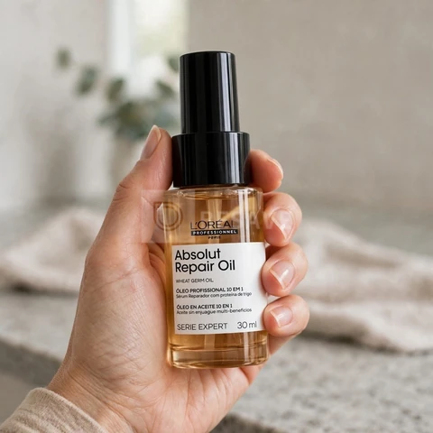 L'Oréal Professionnel Óleo 10 em 1 Absolut Repair | Multi-benefícios para cabelos secos e danificados | Repara e Promove Brilho | Com Gold Quinoa e Proteínas