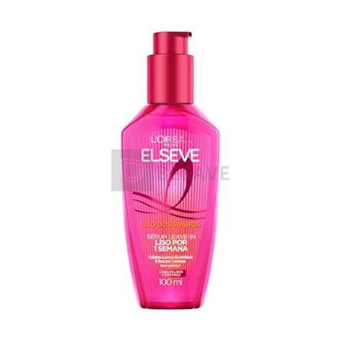 L'Oréal Paris Elseve Sérum Leave-in Liso dos Sonhos com Tecnologia Ativada por Calor, Antifrizz, Protetor Térmico e Barreira Contra Umidade, 100ml