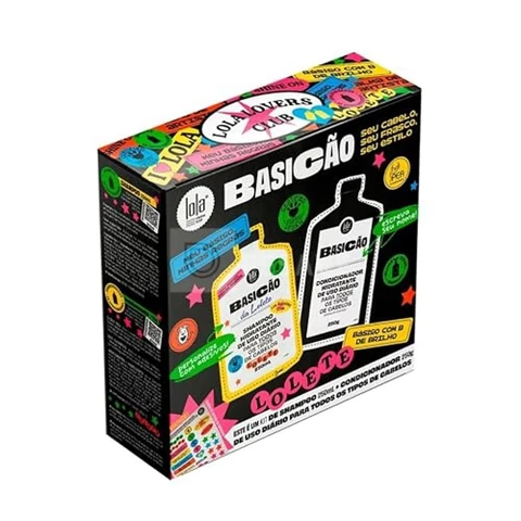 Lola From Rio Kit Basicão Hidratante, Champô 250 ML + Condicionador de 250 ML, Limpeza Suave e Hidratação Diária, Cabelo Seco e Normal, Vegano