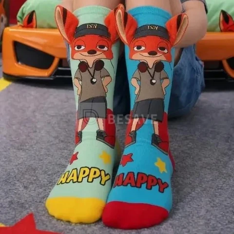 Meia Maluca Diversos Desenho 3d Divertida Criança Infantil