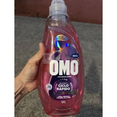 Lava-Roupas Líquido Omo Ciclo Rápido Ação Cuidado Frasco 1,4l
