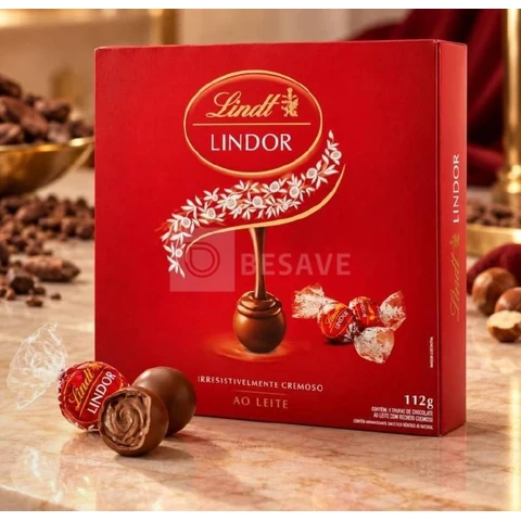 Caixa de Bombons Lindt Lindor ao Leite 112g
