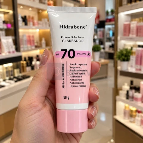 Hidrabene Protetor Solar Clareador Facial 70 FPS