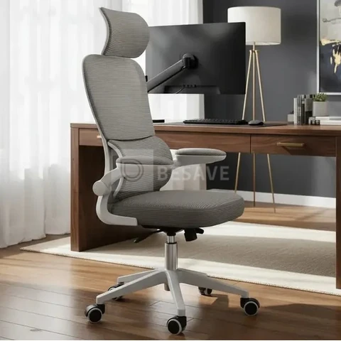 Cadeira Escritório Ergonômica Genebra G500 Luvinco Cor Cinza Com Suporte Lombar Estofado Mesh