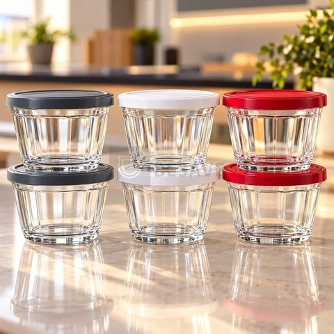 Kit Tigelas Americano Nadir Figueiredo Vidro com Tampa 150ml 350ml 600ml 6 ou 12 Un