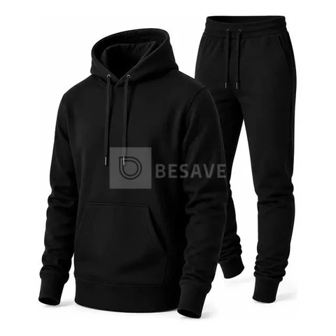 Conjunto Calça E Blusa De Moletom Liso Masculino Unissex