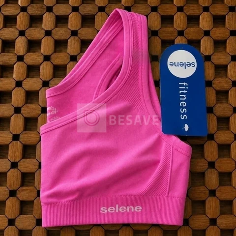 Top Selene Alta Sustentação Sem Costura Fitness Academia