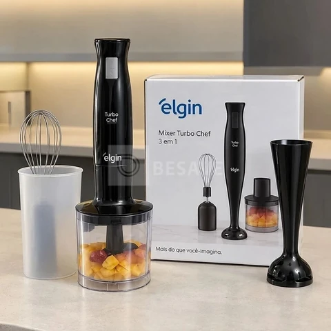 Mixer Vertical Turbo Chef Elgin 3 Em 1 200w Preto 110v Preto