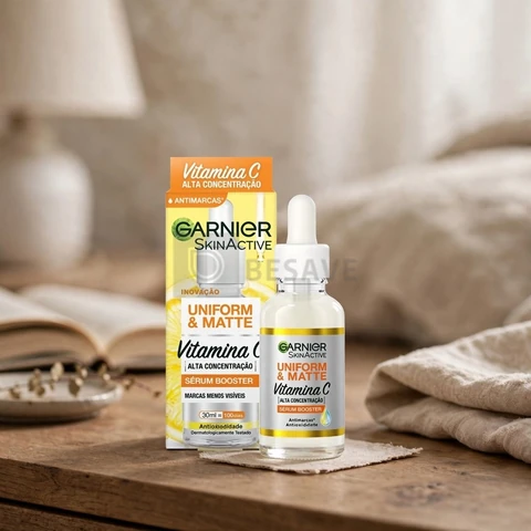 Vitamina C Facial Garnier Uniform & Matte Sérum Antimarcas 30ml