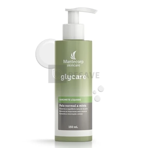 Sabonete Líquido Facial Glycare - 150ml - Limpeza Suave e Ação Hidratante - Ajuda a Reduzir o Brilho - Mantecorp