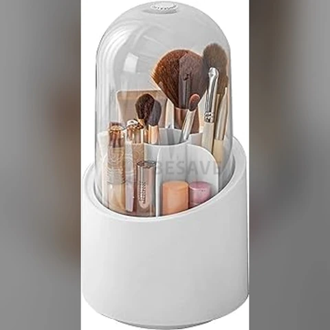 Organizador de Maquiagem, Organizador de Pincéis de Maquiagem, Giratorio 360° Com Tampa, Organizador de Maquiagem Giratório, Porta Pincel, Organizador Pincel para Viagem