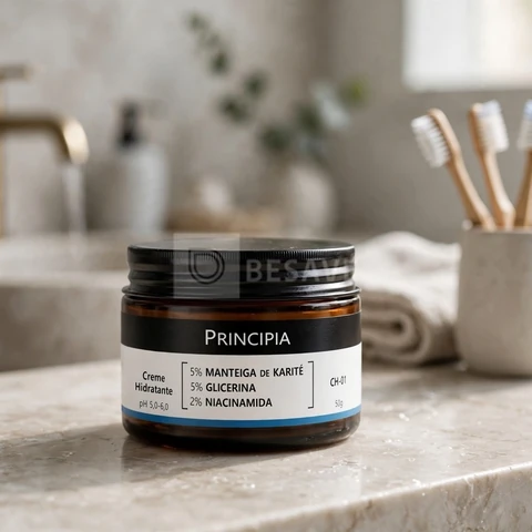 Creme Hidratante Facial 5% Manteiga de Karité + 5% Glicerina + 2% Niacinamida CH-01Principia - 50g