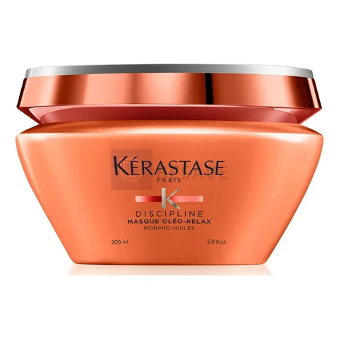 Máscara Capilar de Hidratação Intensa Anti-Frizz com Proteção Térmica até 230ºC para Cabelos Secos e Indisciplinados, Discipline Oléo-Relax, Kérastase 200ml