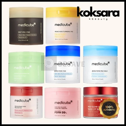 medicube pad 6types (vita c, exosome, zero 2.0, zero mild, succinic, collagen, body)