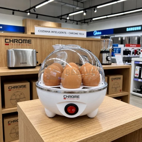 Cozedor De Ovos Automático Panela A Vapor Elétrica Legumes Elétrica Portátil Prático Rápido 7 Ovos Em 5min