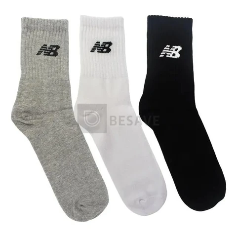 Kit 3 Meias New Balance Cano Longo 39 Ao 42 Unissex Conforto