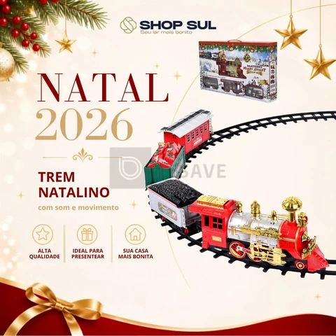 Trem Natalino Decorativo Enfeite Para Natal Decoração Shopsul